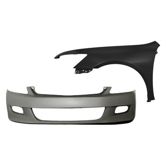 Replacement - 2-Piece (Front Bumper Cover, Front Driver Side Fender) (CAPA Certified)