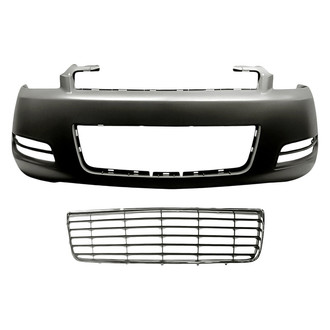 Replacement - 2-Piece (Front Bumper Cover, Front Bumper Grille) (CAPA Certified)