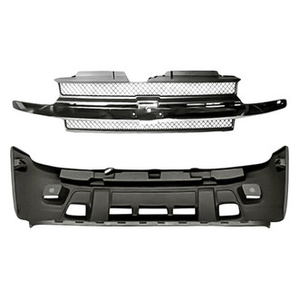 Replacement - 2-Piece (Front Bumper Cover, Grille) (Standard Line)