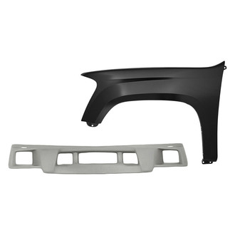 Replacement - 2-Piece (Front Lower Bumper Cover, Front Driver Side Fender) (Standard Line)