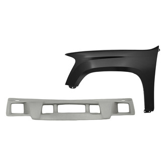 Replacement - 2-Piece (Front Lower Bumper Cover, Front Driver Side Fender) (CAPA Certified)