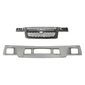 Replacement - 2-Piece (Front Lower Bumper Cover, Grille) (Standard Line)