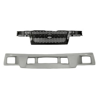 Replacement - 2-Piece (Front Lower Bumper Cover, Grille) (Standard Line)