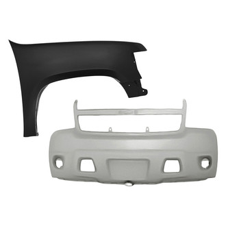 Replacement - 2-Piece (Front Bumper Cover, Front Passenger Side Fender) (CAPA Certified)