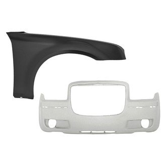 Replacement - 2-Piece (Front Bumper Cover, Front Passenger Side Fender) (Standard Line)