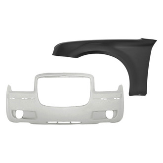 Replacement - 2-Piece (Front Bumper Cover, Front Driver Side Fender) (Standard Line)