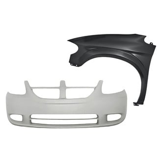 Replacement - 2-Piece (Front Bumper Cover, Front Driver Side Fender) (Standard Line)