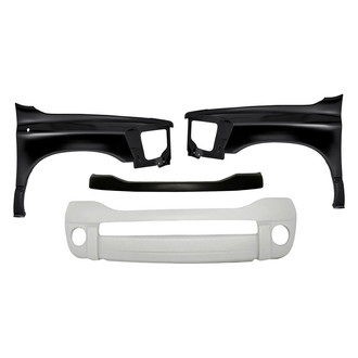 Replacement - 4-Piece (Front Upper Bumper Cover, Front Driver and Passenger Side Fender) (Standard Line)