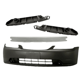 Replacement - 4-Piece (Front Bumper Cover, Front Inner and Outer Bumper Cover Stay, Front Bumper Absorber) (Standard Line)