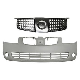 Replacement - 2-Piece (Front Bumper Cover, Grille)