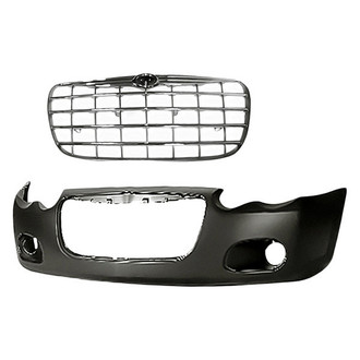 Replacement - 2-Piece (Front Bumper Cover, Grille) (Standard Line)