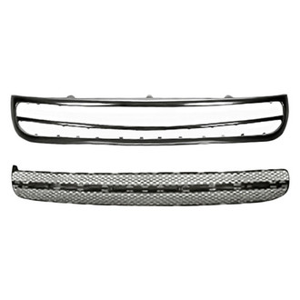 Replacement - 2-Piece (Grille Frame, Front Lower Center Bumper Grille) (Standard Line)