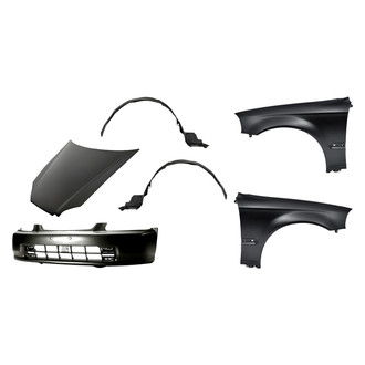 Replacement - 6-Piece (Front Bumper Cover, Front Driver and Passenger Side Fender, Front Driver and Passenger Side Fender Liner, Hood Panel) (Standard Line)