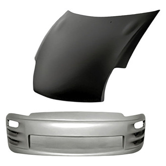 Replacement - 2-Piece (Front Bumper Cover, Hood Panel) (Standard Line)