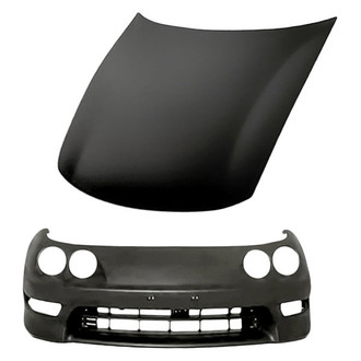 Replacement - 2-Piece (Front Bumper Cover, Hood Panel) (Standard Line)