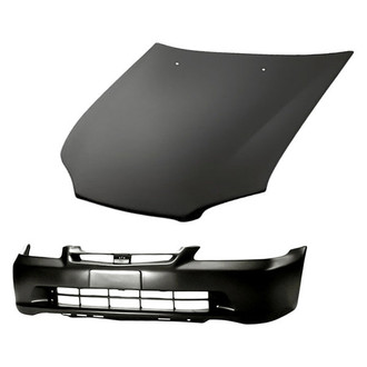 Replacement - 2-Piece (Front Bumper Cover, Hood Panel) (Standard Line)
