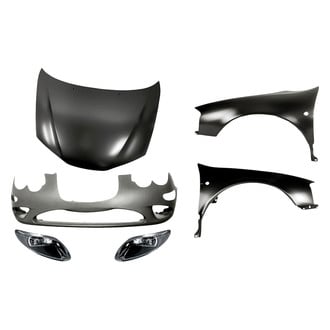 Replacement - 6-Piece (Front Bumper Cover, Front Driver and Passenger Side Fender, Hood Panel, Driver and Passenger Side Fog Light) (Standard Line)