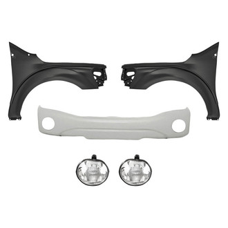 Replacement - 5-Piece (Front Bumper Cover, Front Driver and Passenger Side Fender, Driver and Passenger Side Fog Light) (Standard Line)