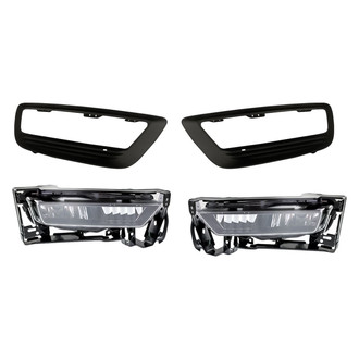 Replacement - 4-Piece (Driver and Passenger Side Fog Light, Front Inner and Outer Fog Light Bezel) (Standard Line)
