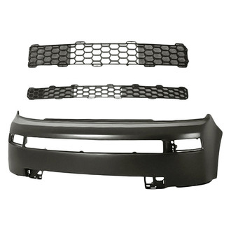 Replacement - 3-Piece (Front Bumper Cover, Front Lower Center Bumper Grille) (Standard Line)