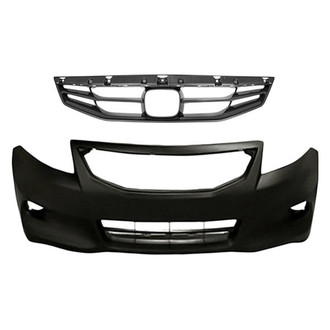 Replacement - 2-Piece (Front Bumper Cover, Grille) (Standard Line)