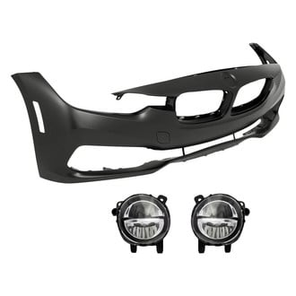 Replacement - 3-Piece (Front Bumper Cover, Driver and Passenger Side Fog Light) (Standard Line)