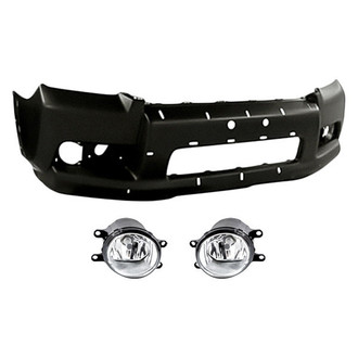Replacement - 3-Piece (Front Bumper Cover, Driver and Passenger Side Fog Light) (Standard Line)