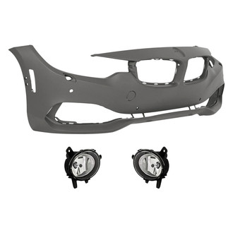 Replacement - 3-Piece (Front Bumper Cover, Driver and Passenger Side Fog Light) (Standard Line)