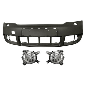 Replacement - 3-Piece (Front Bumper Cover, Driver and Passenger Side Fog Light) (Standard Line)
