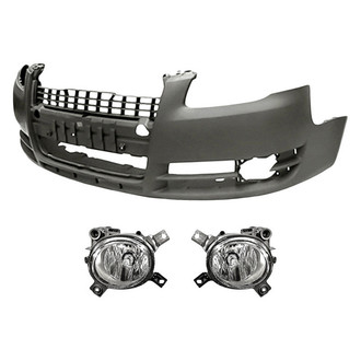 Replacement - 3-Piece (Front Bumper Cover, Driver and Passenger Side Fog Light) (Standard Line)
