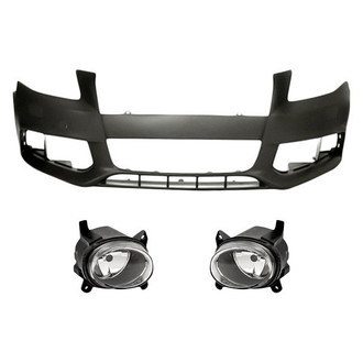 Replacement - 3-Piece (Front Bumper Cover, Driver and Passenger Side Fog Light) (Standard Line)