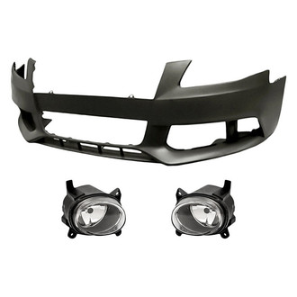 Replacement - 3-Piece (Front Bumper Cover, Driver and Passenger Side Fog Light) (Standard Line)