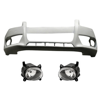 Replacement - 3-Piece (Front Bumper Cover, Driver and Passenger Side Fog Light) (Standard Line)