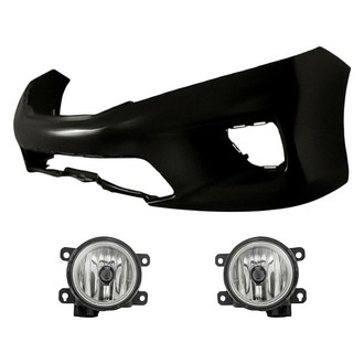 Replacement - 3-Piece (Front Bumper Cover, Driver and Passenger Side Fog Light Lens and Housing) (Standard Line)