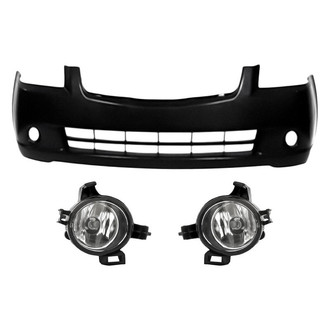Replacement - 3-Piece (Front Bumper Cover, Driver and Passenger Side Fog Light) (Standard Line)