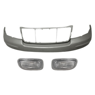Replacement - 3-Piece (Front Bumper Cover, Driver and Passenger Side Fog Light) (Standard Line)