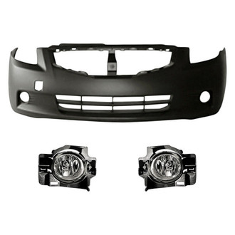 Replacement - 3-Piece (Front Bumper Cover, Driver and Passenger Side Fog Light) (Standard Line)