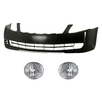 Replacement - 3-Piece (Front Bumper Cover, Driver and Passenger Side Fog Light Lens and Housing) (Standard Line)