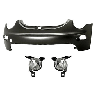 Replacement - 3-Piece (Front Bumper Cover, Driver and Passenger Side Fog Light) (Standard Line)