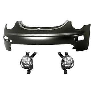 Replacement - 3-Piece (Front Bumper Cover, Driver and Passenger Side Fog Light) (Standard Line)
