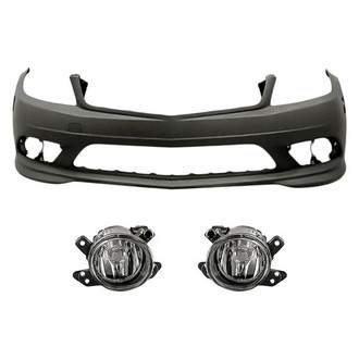 Replacement - 3-Piece (Front Bumper Cover, Driver and Passenger Side Fog Light) (Standard Line)
