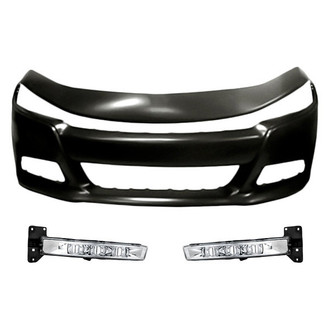 Replacement - 3-Piece (Front Bumper Cover, Driver and Passenger Side Fog Light) (Standard Line)