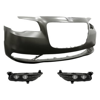 Replacement - 3-Piece (Front Bumper Cover, Driver and Passenger Side Fog Light) (Standard Line)