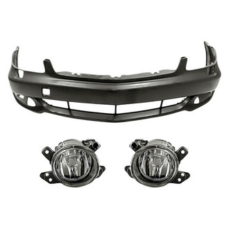 Replacement - 3-Piece (Front Bumper Cover, Driver and Passenger Side Fog Light) (Standard Line)