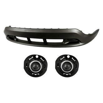 Replacement - 3-Piece (Front Lower Bumper Cover, Driver and Passenger Side Fog Light) (Standard Line)