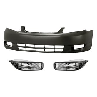 Replacement - 3-Piece (Front Bumper Cover, Driver and Passenger Side Fog Light) (Standard Line)