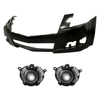 Replacement - 3-Piece (Front Bumper Cover, Driver and Passenger Side Fog Light) (Standard Line)