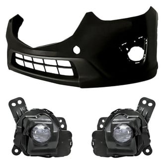 Replacement - 3-Piece (Front Bumper Cover, Driver and Passenger Side Fog Light) (Standard Line)