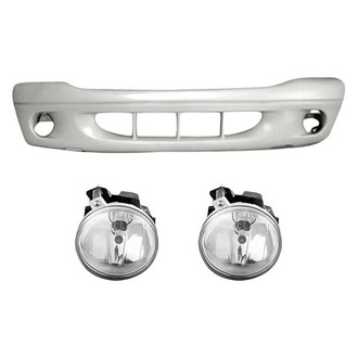 Replacement - 3-Piece (Front Bumper Cover, Driver and Passenger Side Fog Light) (Standard Line)