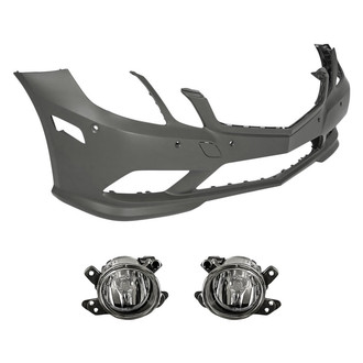 Replacement - 3-Piece (Front Bumper Cover, Driver and Passenger Side Fog Light) (Standard Line)
